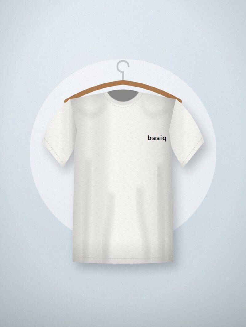 Basiq Essential Crew Tee — White