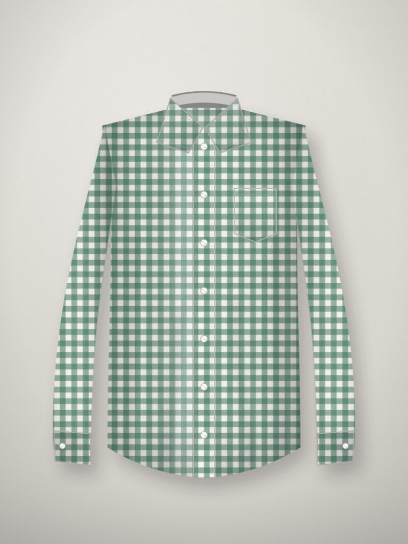 Loomline Gingham Check Shirt — Green