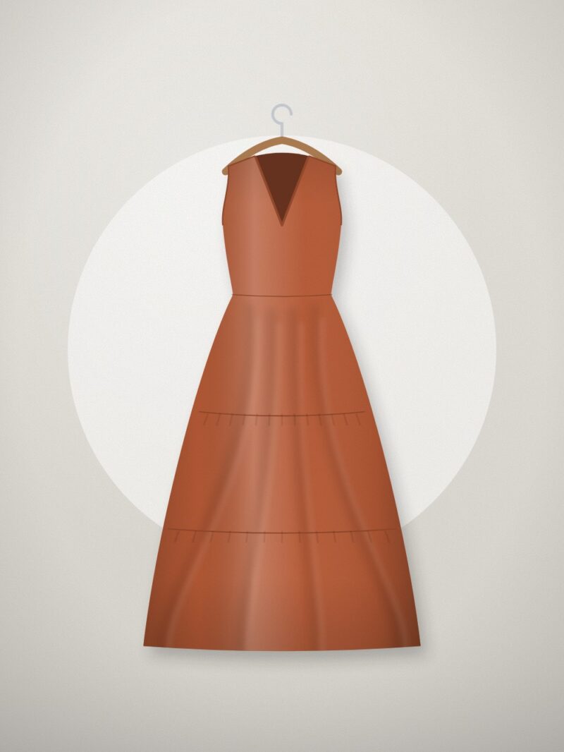 Mallow Tiered Maxi Dress — Rust