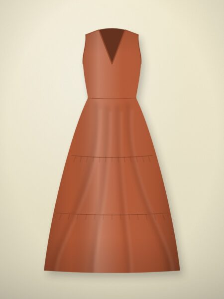 Mallow Tiered Maxi Dress — Rust